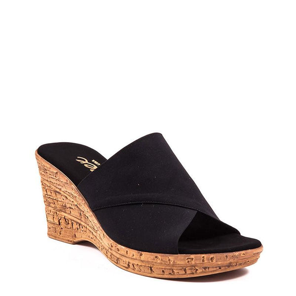 Black Cork Wedges | Onex Shoes Christina | Onex Shoes